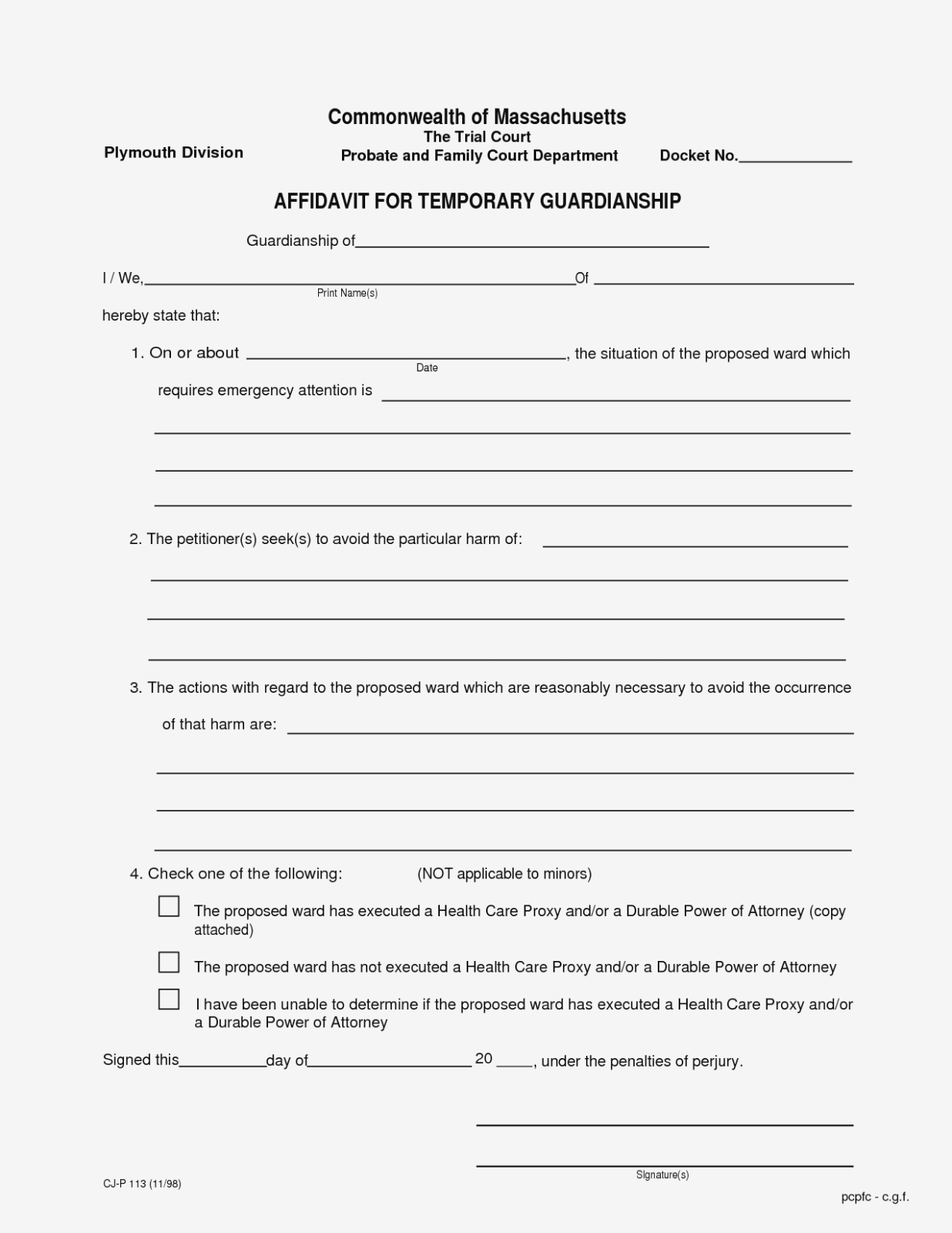 Free Printable Child Custody Forms Free Printable