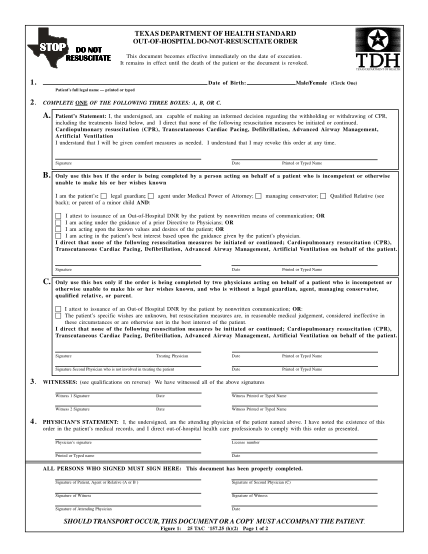 Free Printable Dnr Form Free Printable Templates