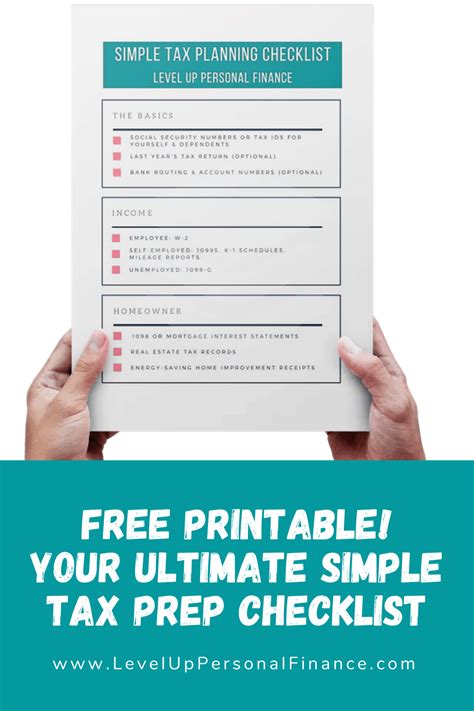 Free Printable Download Your Ultimate Simple Tax Preparation Checklist