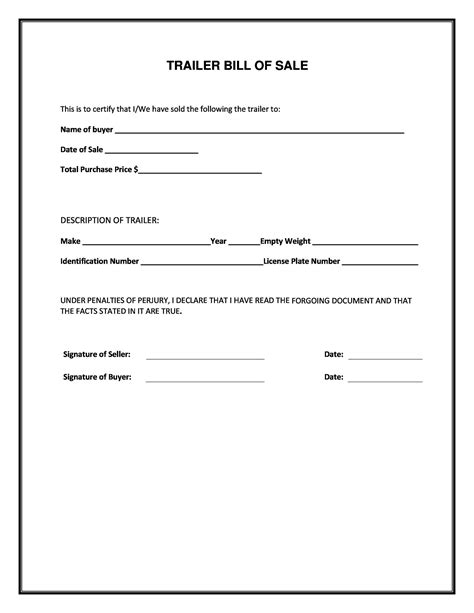 Free Printable Free Car Bill Of Sale Template Form Generic