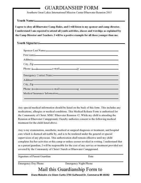 Free Printable Guardianship Forms Free Printable