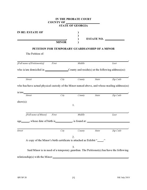 Free Printable Guardianship Forms Iowa Printable Forms Free Online