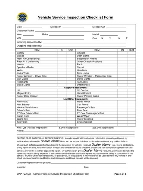 Free Printable Inspection Form Printable Forms Free Online