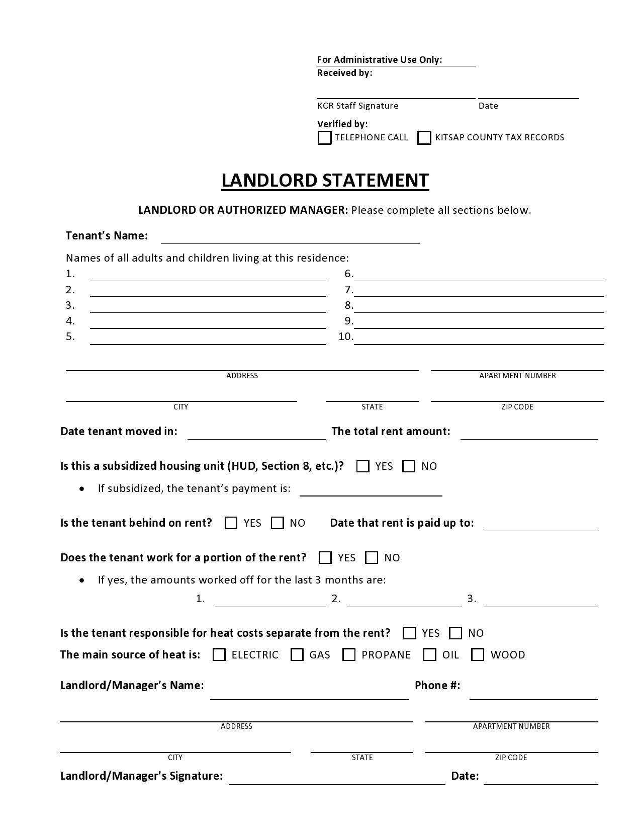 Free Printable Landlord Forms Free Printable