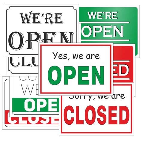 Free Printable Open And Closed Sign Templates