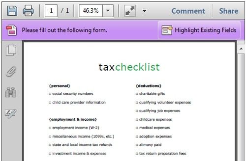 Free Printable Tax Checklist To Organize Your Tax Documents Life Your Way