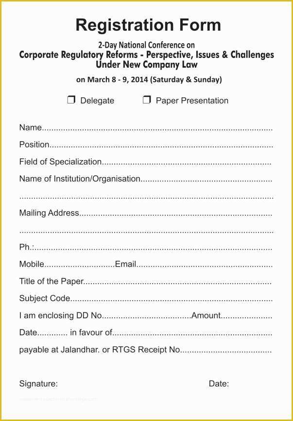 Free Registration Form Templates Examples Edit Online Download