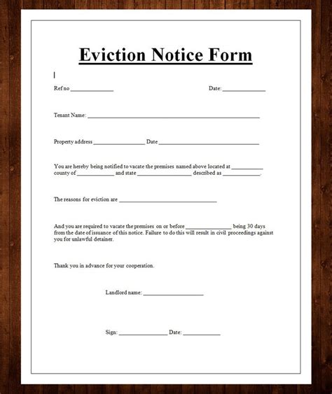 Free Sample Eviction Letter