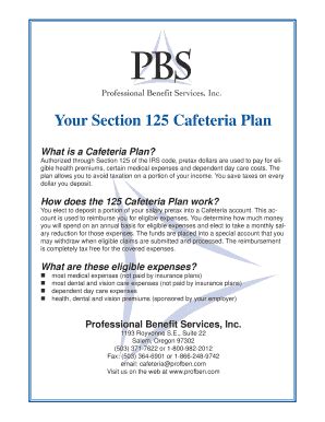 Free Section 125 Plan Document Template Of Section 125 Cafeteria Section 125 Premium Ly Plan