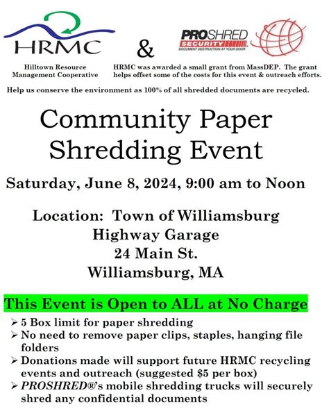 Free Shredding Events 2024 Massachusetts State Shela Dominica