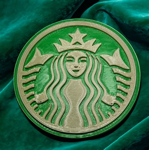 Free Stl File Starbucks Logo Coaster Object To Download And To 3D Print