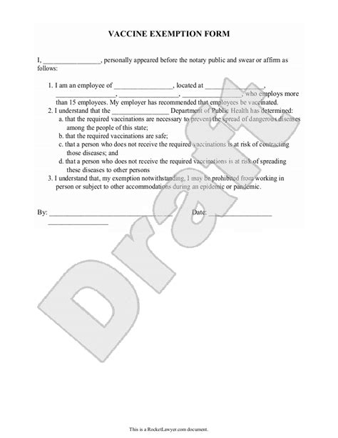 Free Vaccine Exemption Form Free To Print Save Download