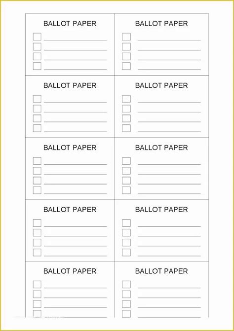 Free Voting Form Template Of Adventures In Third Grade Election Time