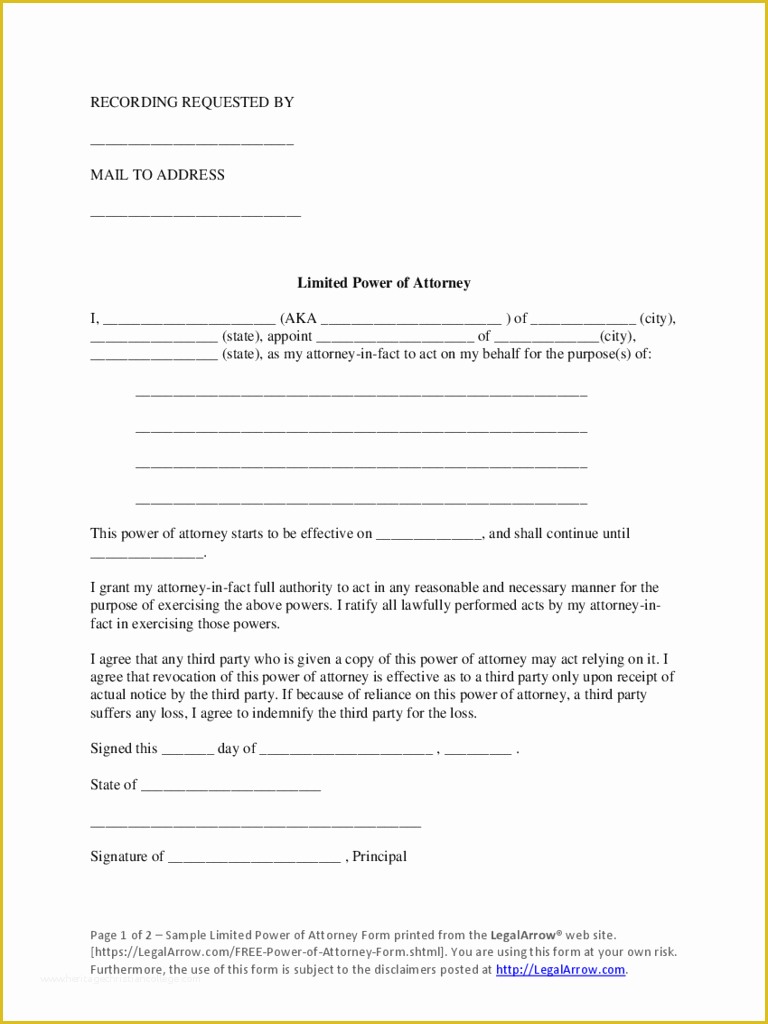 Free Wisconsin Limited Special Power Of Attorney Form Pdf Word