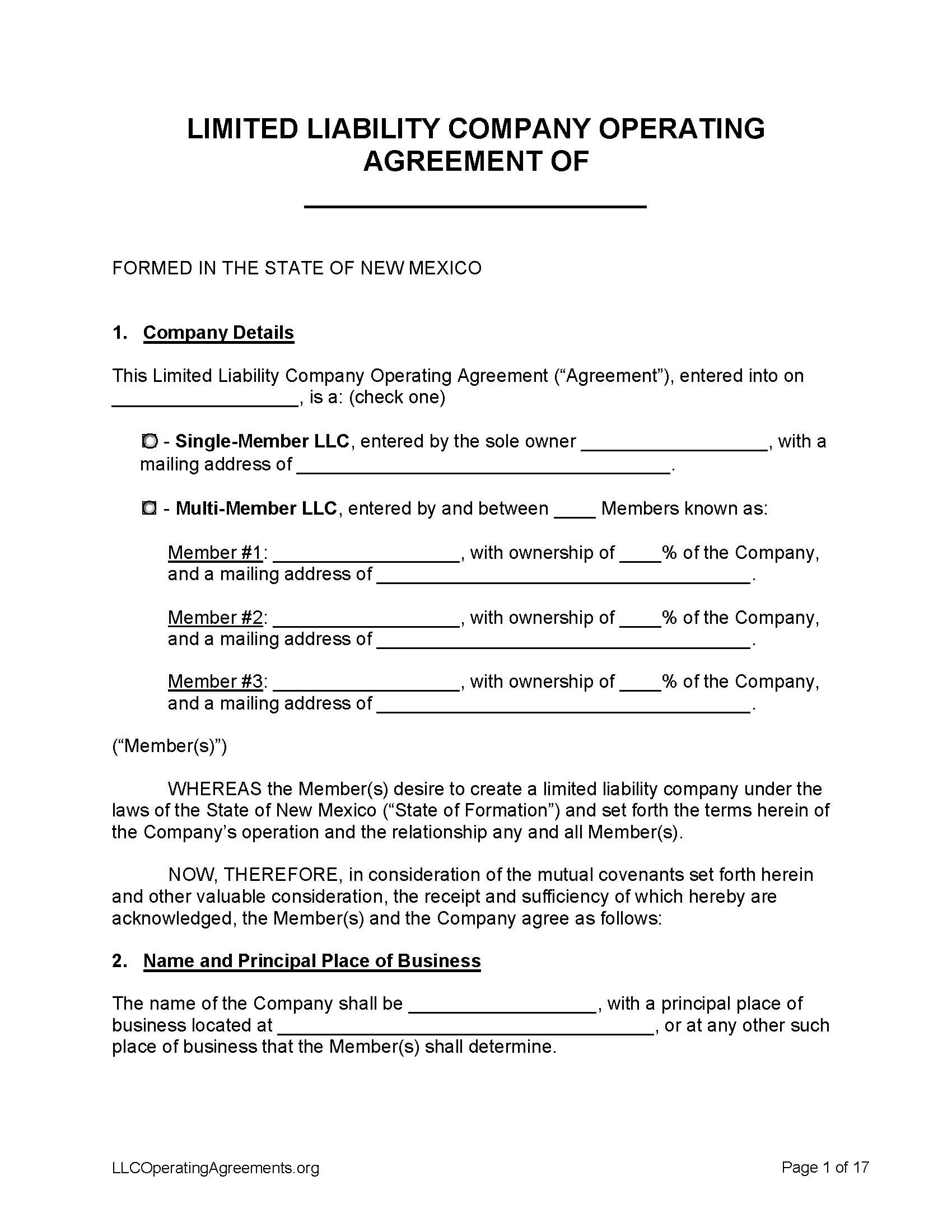 Free Wisconsin Llc Operating Agreements 2 Pdf Word Eforms