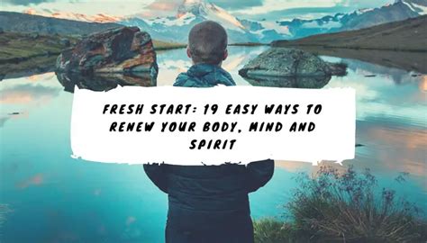 Fresh Start 19 Easy Ways To Renew Your Body Mind And Spirit Family Health Amp Wellness