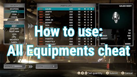 Front Mission 1St Remake How To Use All Equipments Cheat Youtube