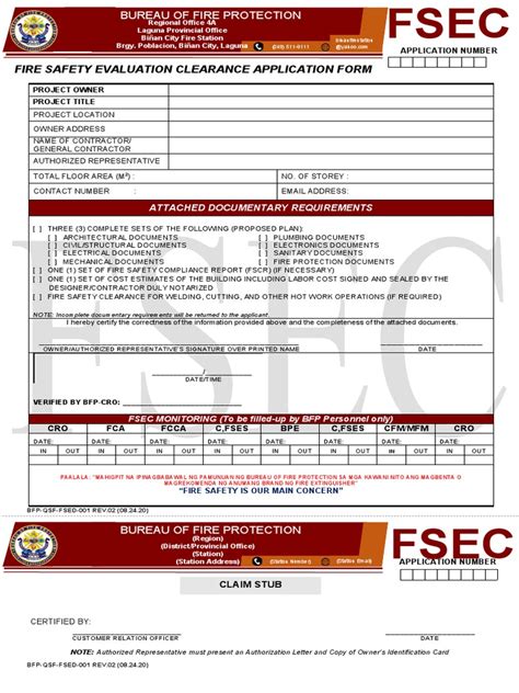 Fsed 1F Application Form Fsec For Building Permit Rev02 Pdf