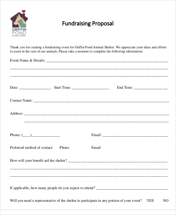 Fundraising Event Proposal Templates At Allbusinesstemplates Com