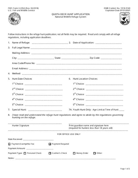 Fws Form 3 2354 Fill Out Sign Online And Download Fillable Pdf