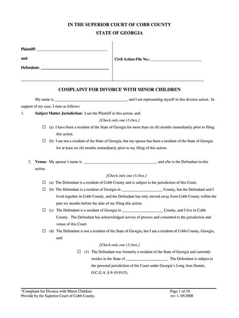 Ga Divorce Papers Online Free Fill Out Amp Sign Online Dochub