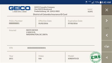 Geico Insurance Card Template Download Geico Mobile Android Apps On