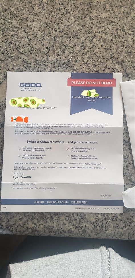 Geico Sent Me This Letter And Attempted To Make Their Important