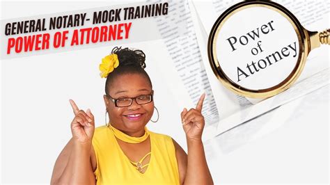 General Notary Power Of Attorney Notarizing Power Of Attorney Mock