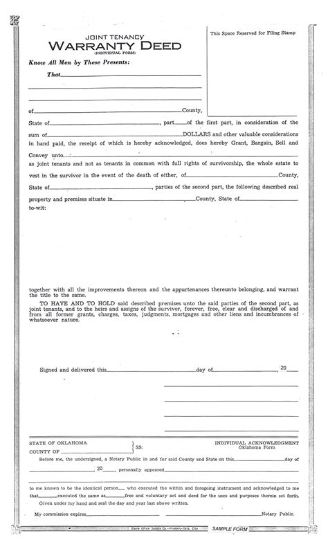 General Warranty Deed Template Free Printable Documents