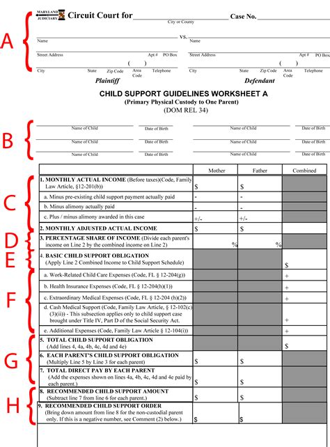 Georgia Child Support Worksheet 2023