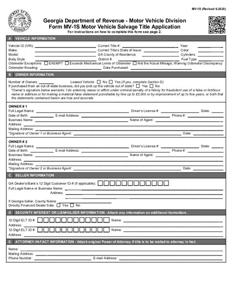 Georgia Title Application Fill Out Amp Sign Online Dochub