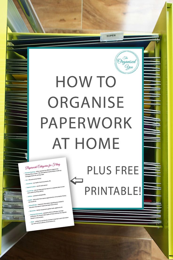 Get Organized Simplify Your Home Paperwork