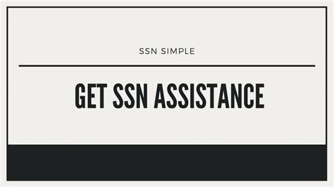 Get Ssn Assistance Ssn Simple