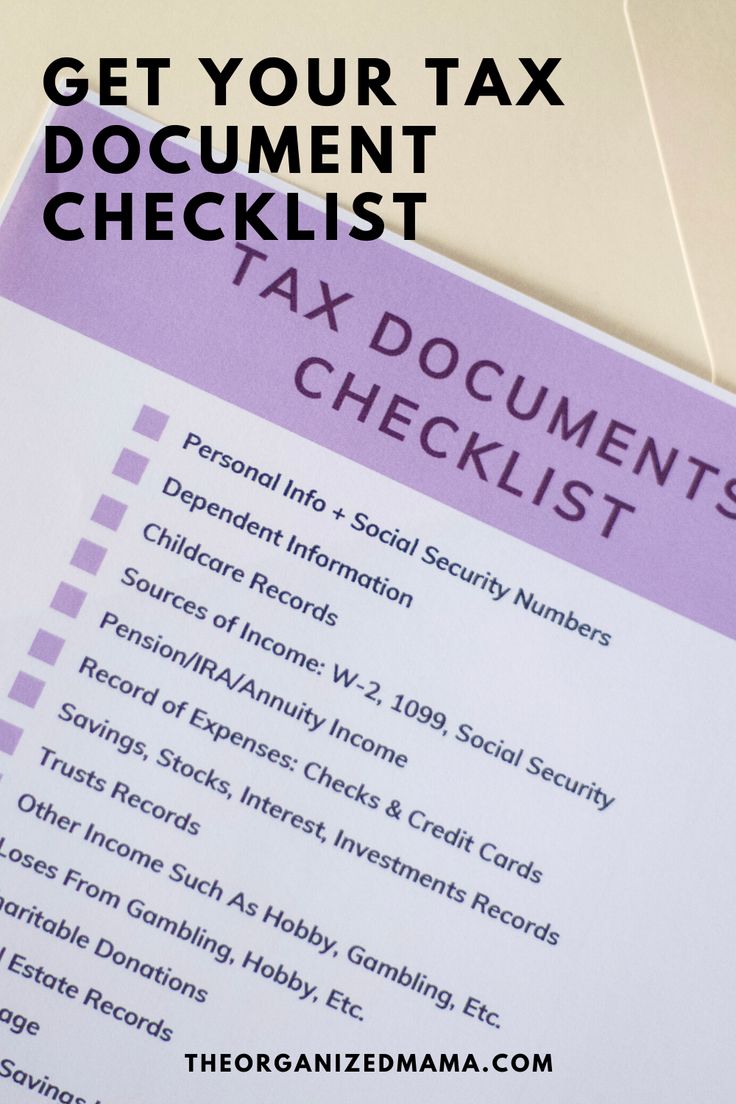 Get Your Free Tax Document Checklist Tax Document Checklist Home