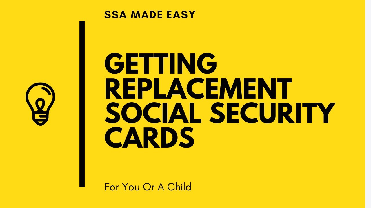 Getting Replacement Social Security Cards 2019 Youtube