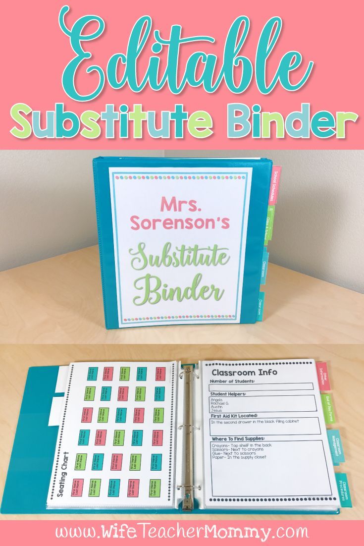 Getting Your Sub Binder Ready Is A Breeze This Editable Substitute