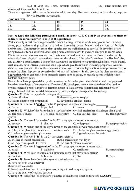 Gifted Student Practice Test 1 Worksheet Live Worksheets