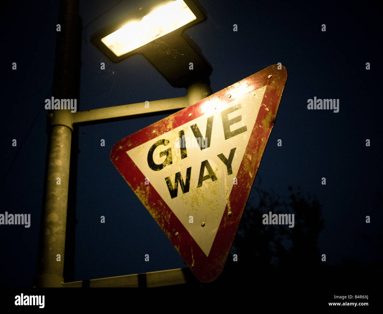 Give Way Sign Stock Photo Alamy