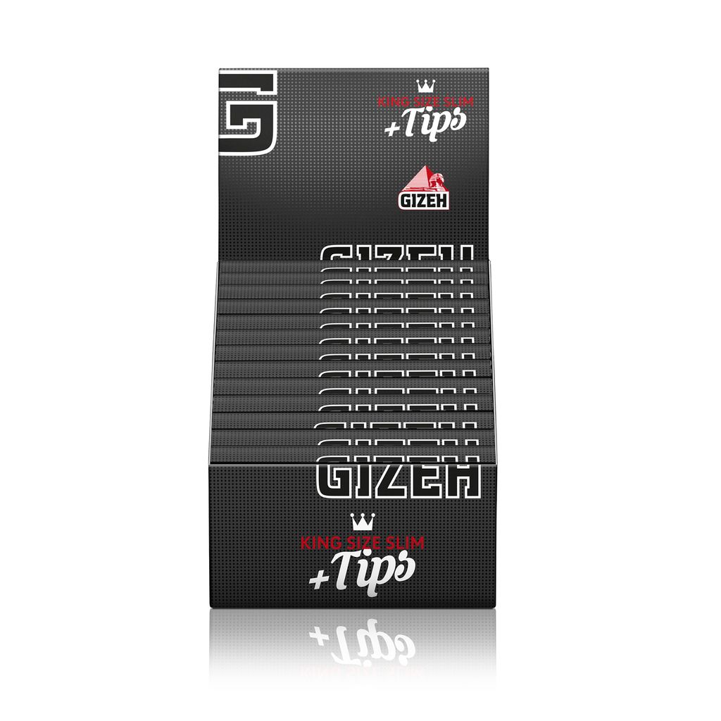 Gizeh Black Papers Tips King Size Slim Extra Fine 2 Boxen 52 Bookl 56 49