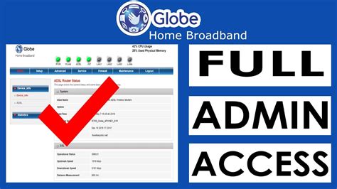 Globe At Home Wifi Change Admin User Account Password Youtube