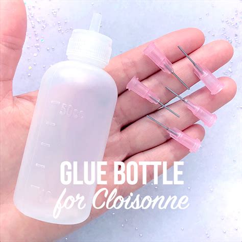 Glue Bottle For Cloisonne Craft With 5 Fine Tip Applicators 50Cc N Miniaturesweet Kawaii