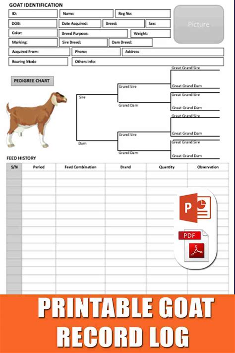 Goat Record Keeping Template