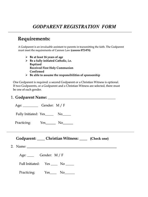 Godparent Letter Of Eligibility Fill And Sign Printable Template Online