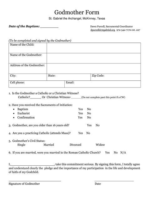 Godparent Paperwork Fill Out Sign Online Dochub