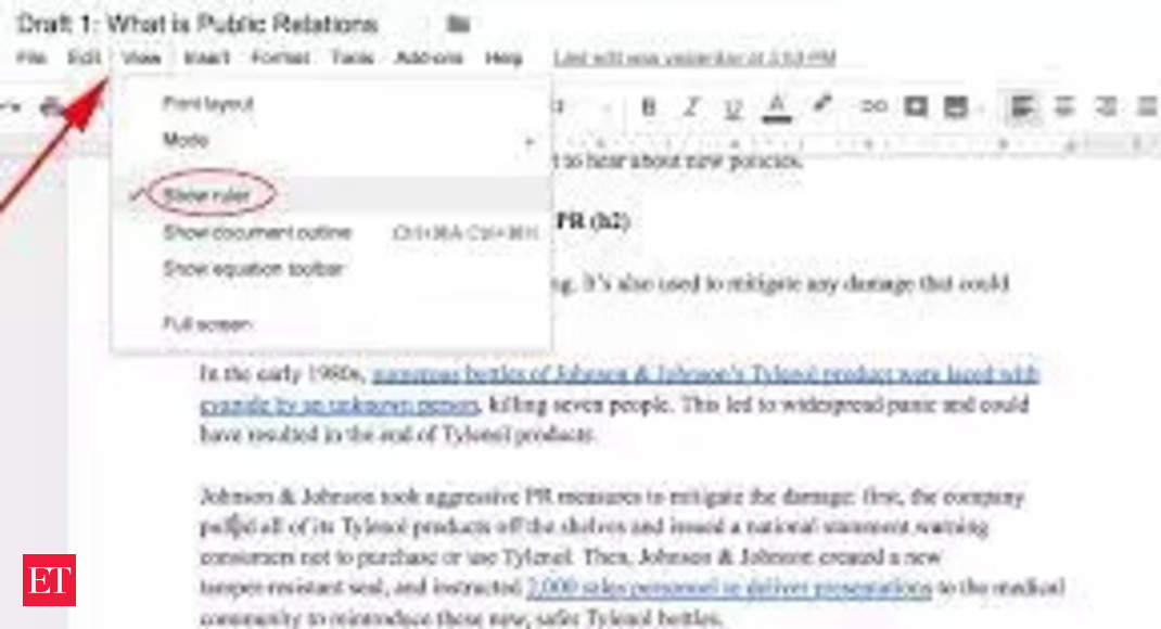 Google Docs How To Create Hanging Indent In Google Docs Five Steps To Follow The Economic Times