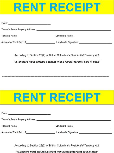 Google Docs Rent Receipt Template Prntbl Concejomunicipaldechinu Gov Co