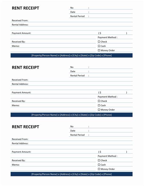 Google Docs Rent Receipt Template