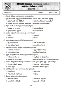 Grade 5 Buddhism Paper 2020 Sinhala Medium Past Papers Wiki