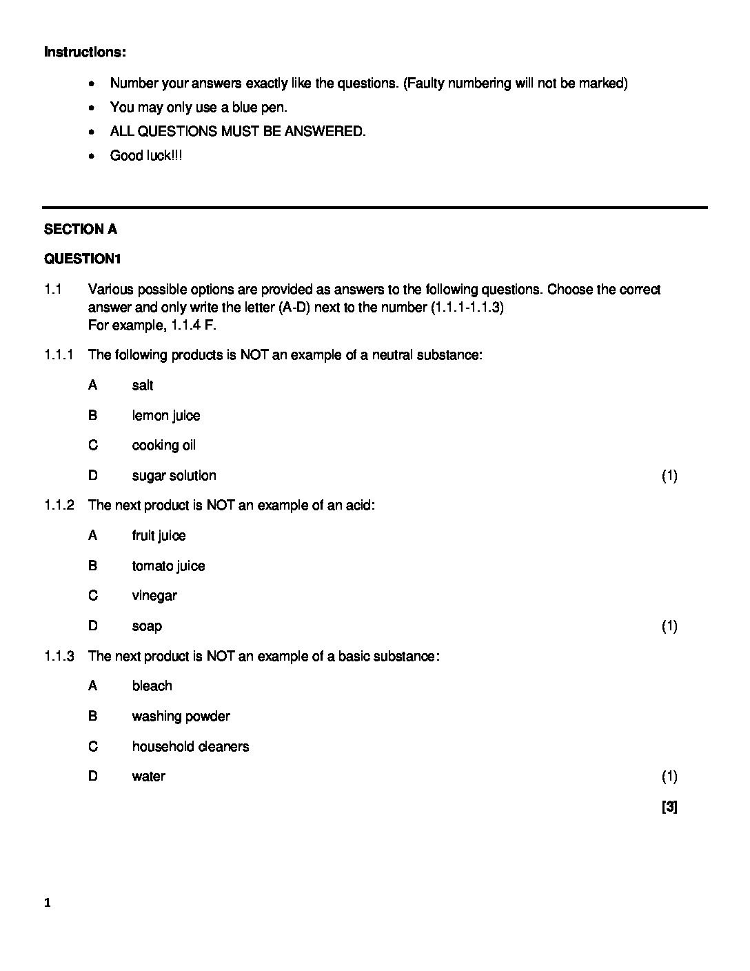 Grade 7 Life Science Exam Papers