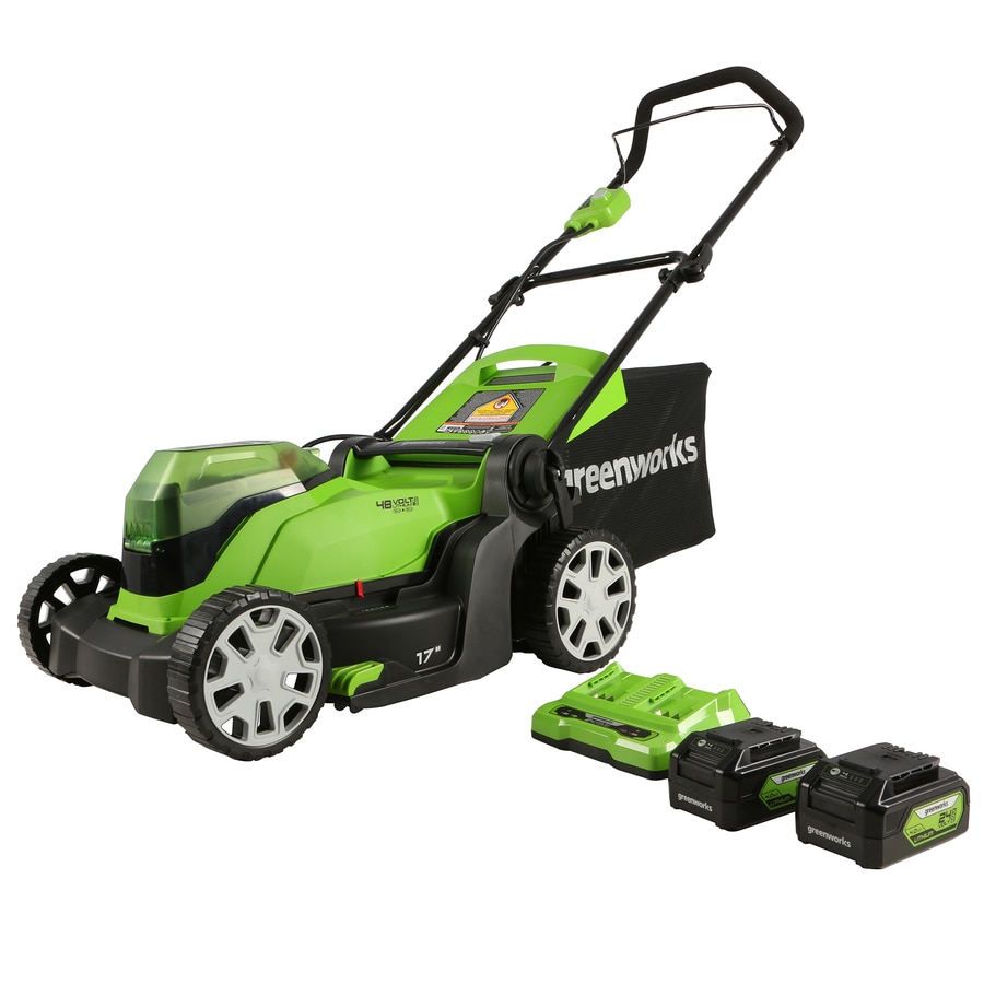 Greenworks Cordless Electric Push Lawn Mowers At Lowes Com